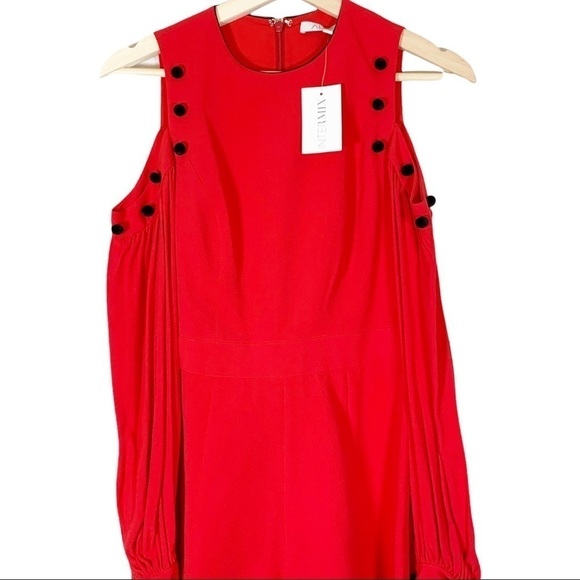 ALEXIS Asher Long sleeve shoulder Cut out Romper Red Size XS NWT - Picture 10 of 12